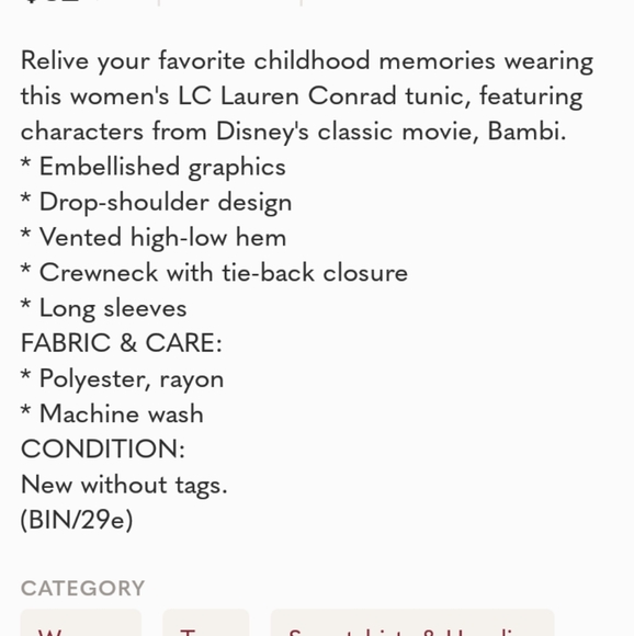 Lauren Conrad Bambi Long Sleeve Tunic - Picture 3 of 10